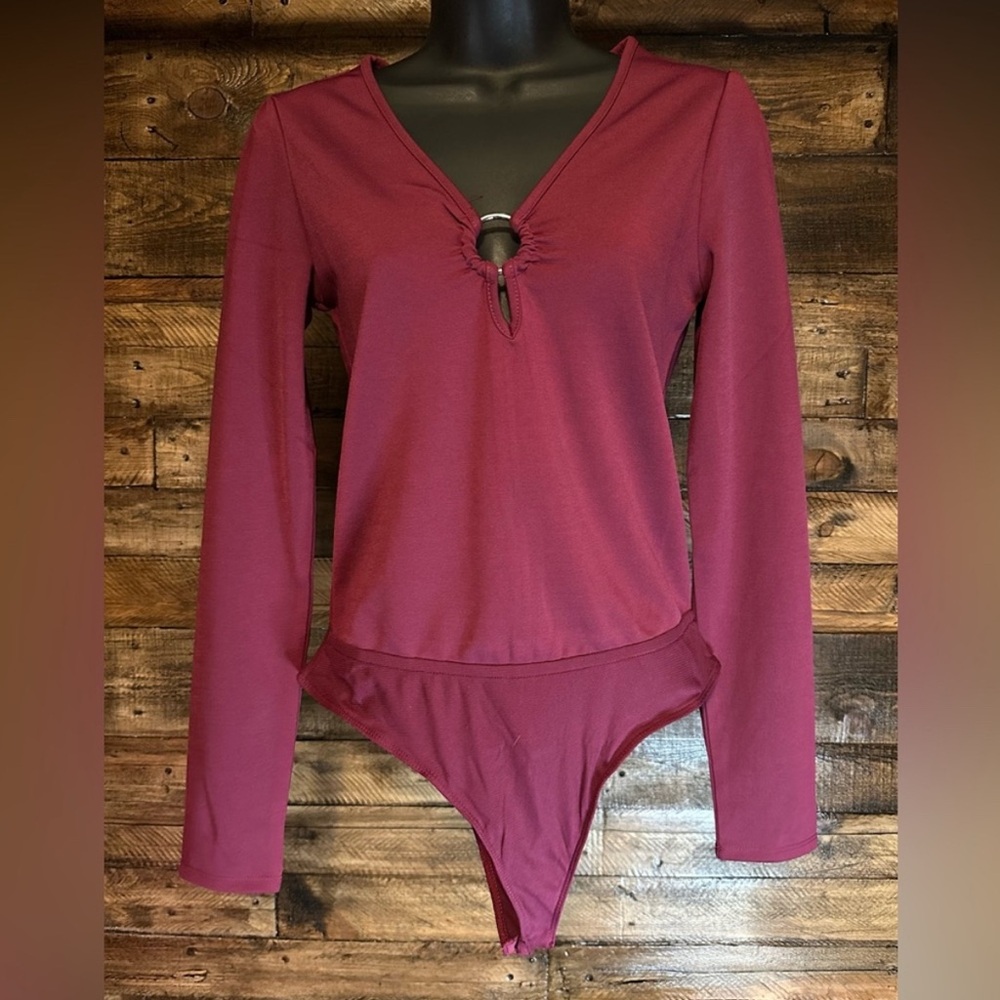 Red by BKE Deep Rose Pink Bodysuit